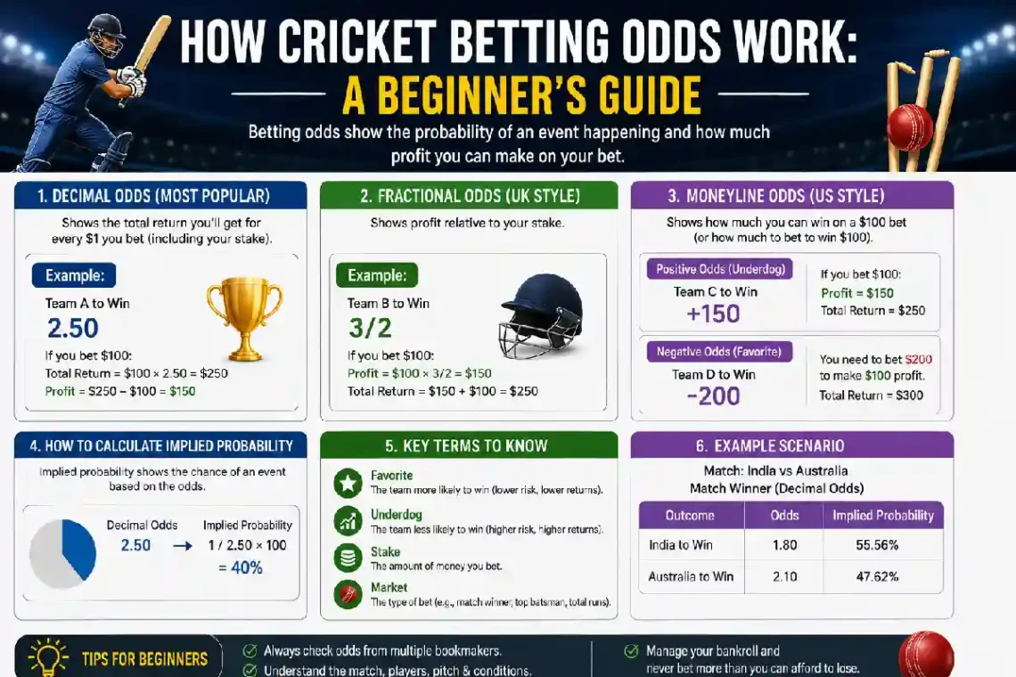 how cricket betting odds work